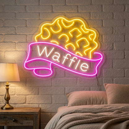 Waffle Bedroom Decor LED Neon Sign - 03 Real Lifestyle Scene