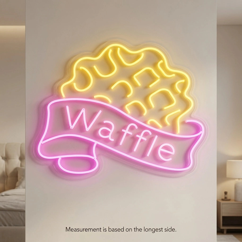 Waffle Bedroom Decor LED Neon Sign - 04 Size Image