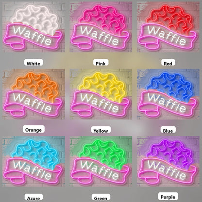 Waffle Bedroom Decor LED Neon Sign - 05 Color Grid