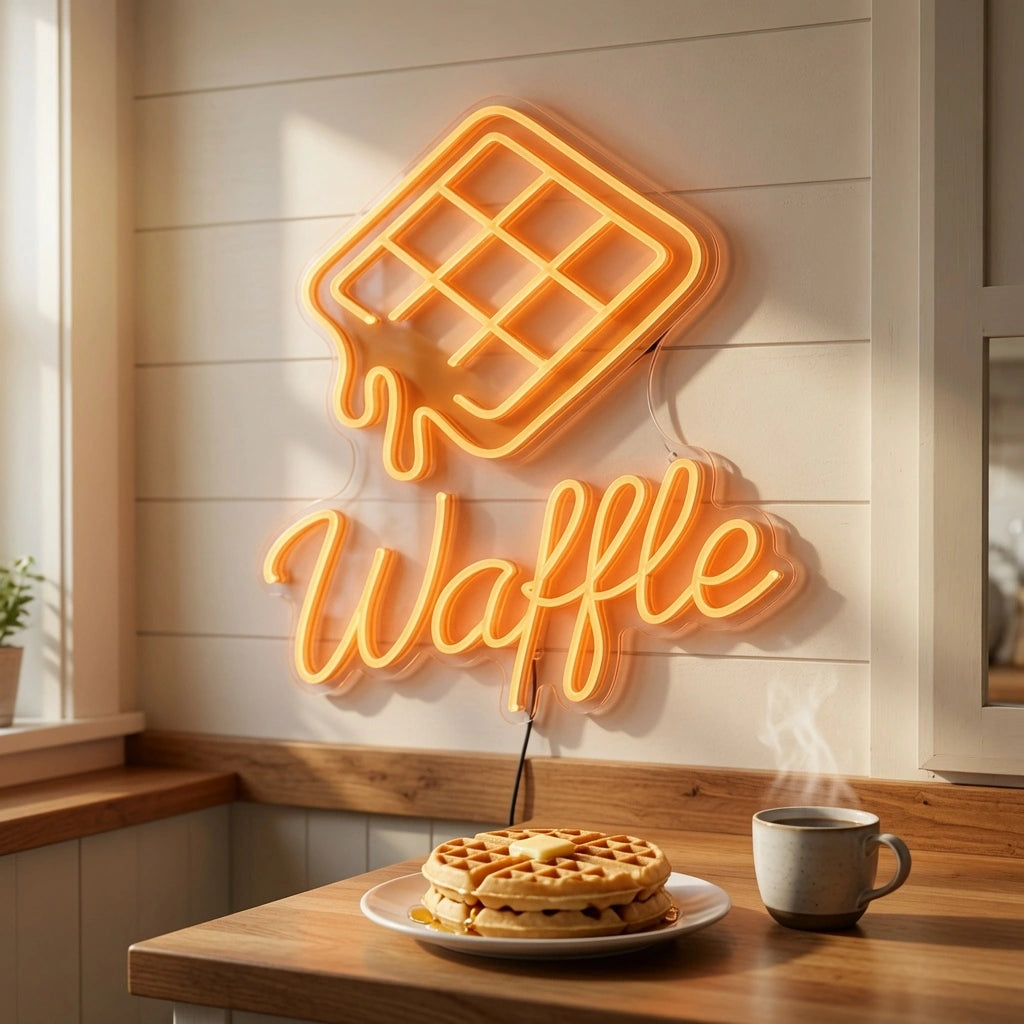 Waffle Business Wall Decor LED Neon Sign - 02 High-Converting Product Image