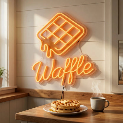 Waffle Business Wall Decor LED Neon Sign - 02 High-Converting Product Image