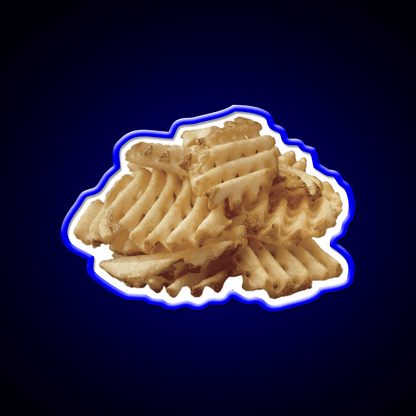 Waffle Fries Fast Food Led Neon Sign For Burger Place Rgb Color - Shineneon