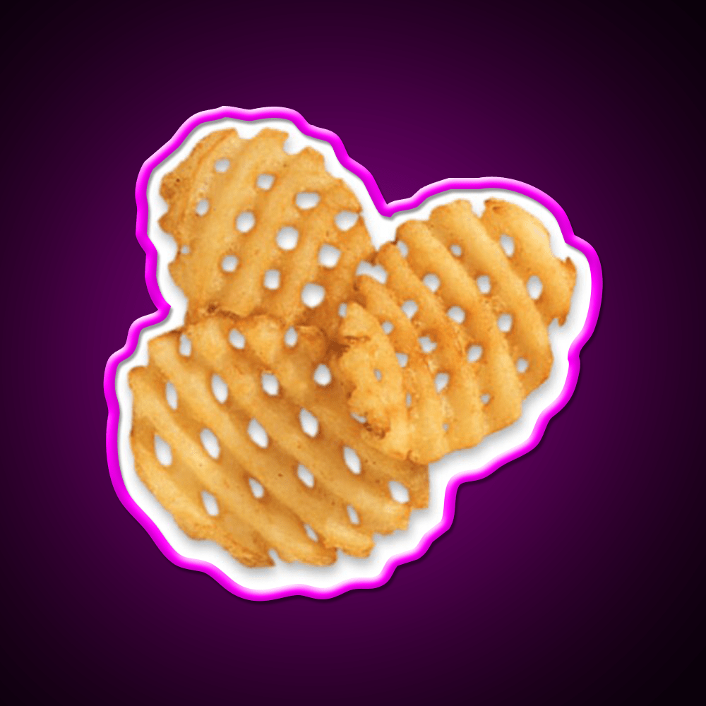Waffle Fries Snack Food Led Neon Sign Rgb Color - Shineneon