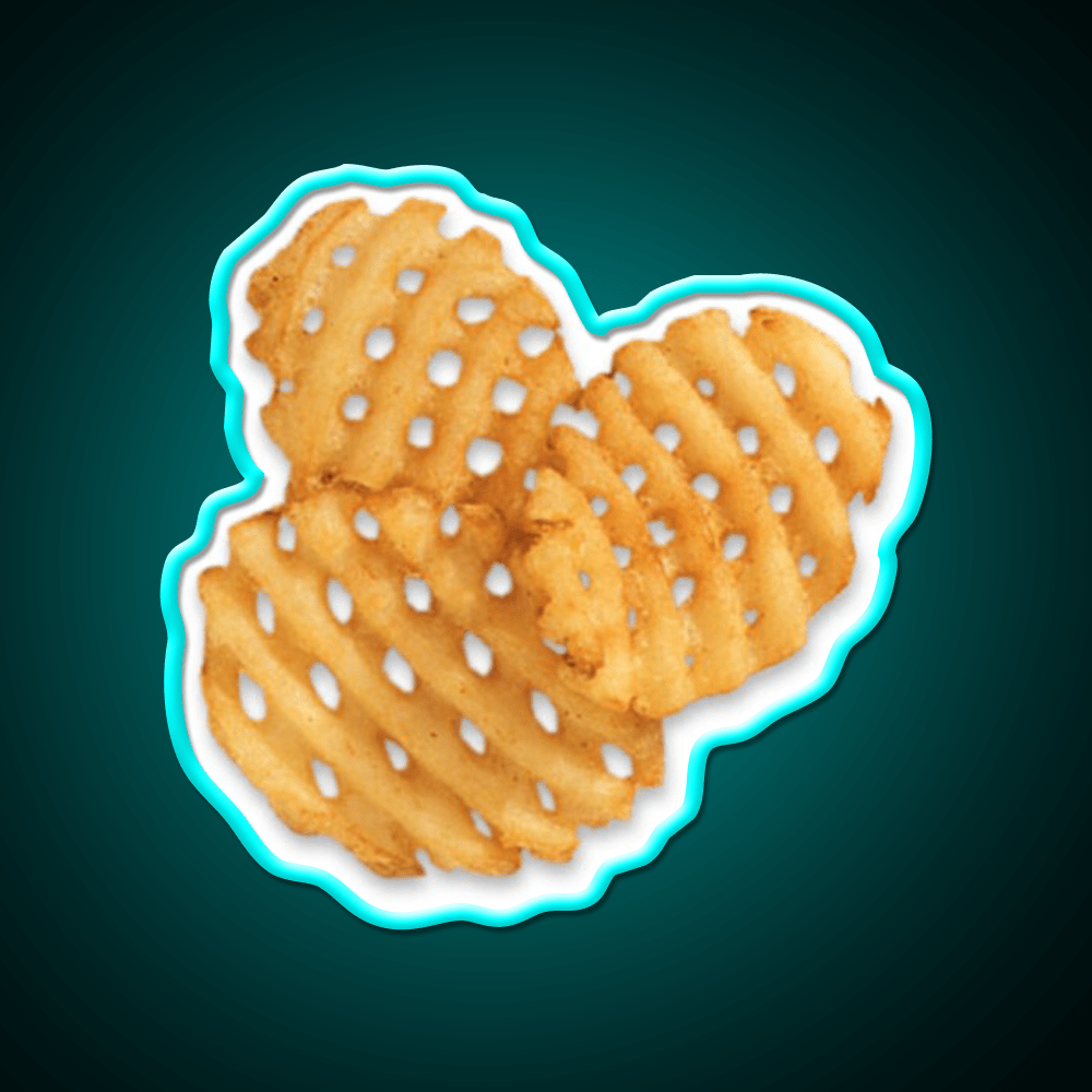 Waffle Fries Snack Food Led Neon Sign Rgb Color - Shineneon