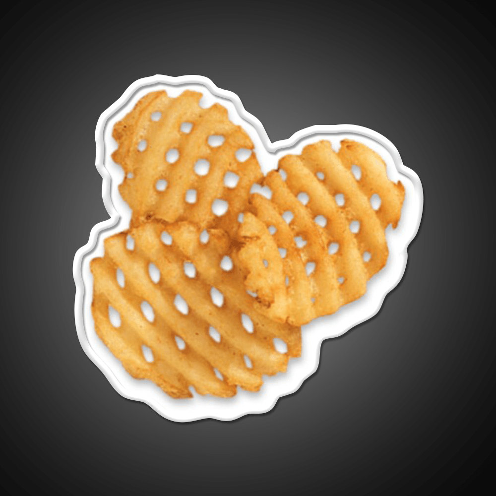 Waffle Fries Snack Food Led Neon Sign Rgb Color - Shineneon