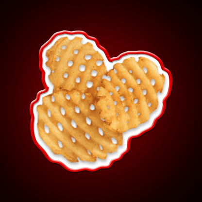 Waffle Fries Snack Food Led Neon Sign Rgb Color - Shineneon