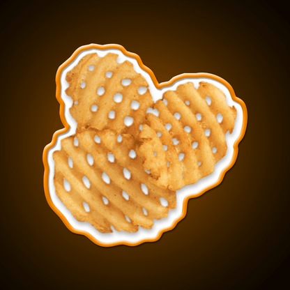 Waffle Fries Snack Food Led Neon Sign Rgb Color - Shineneon