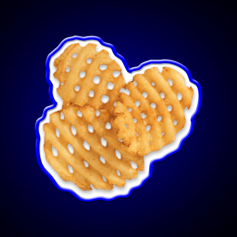 Waffle Fries Snack Food Led Neon Sign Rgb Color - Shineneon