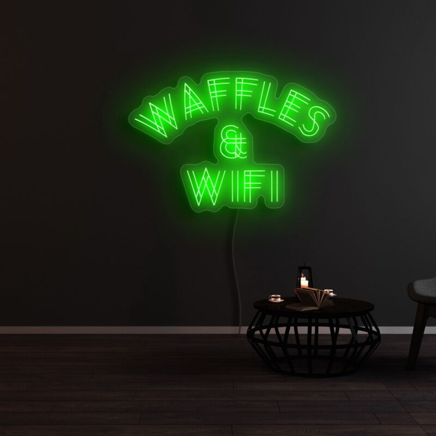 Waffles And Wifi Led Neon Sign - Shineneon