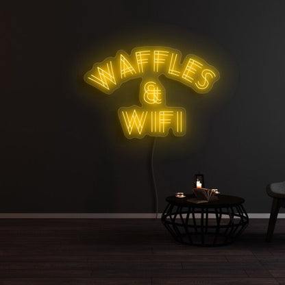 Waffles And Wifi Led Neon Sign - Shineneon