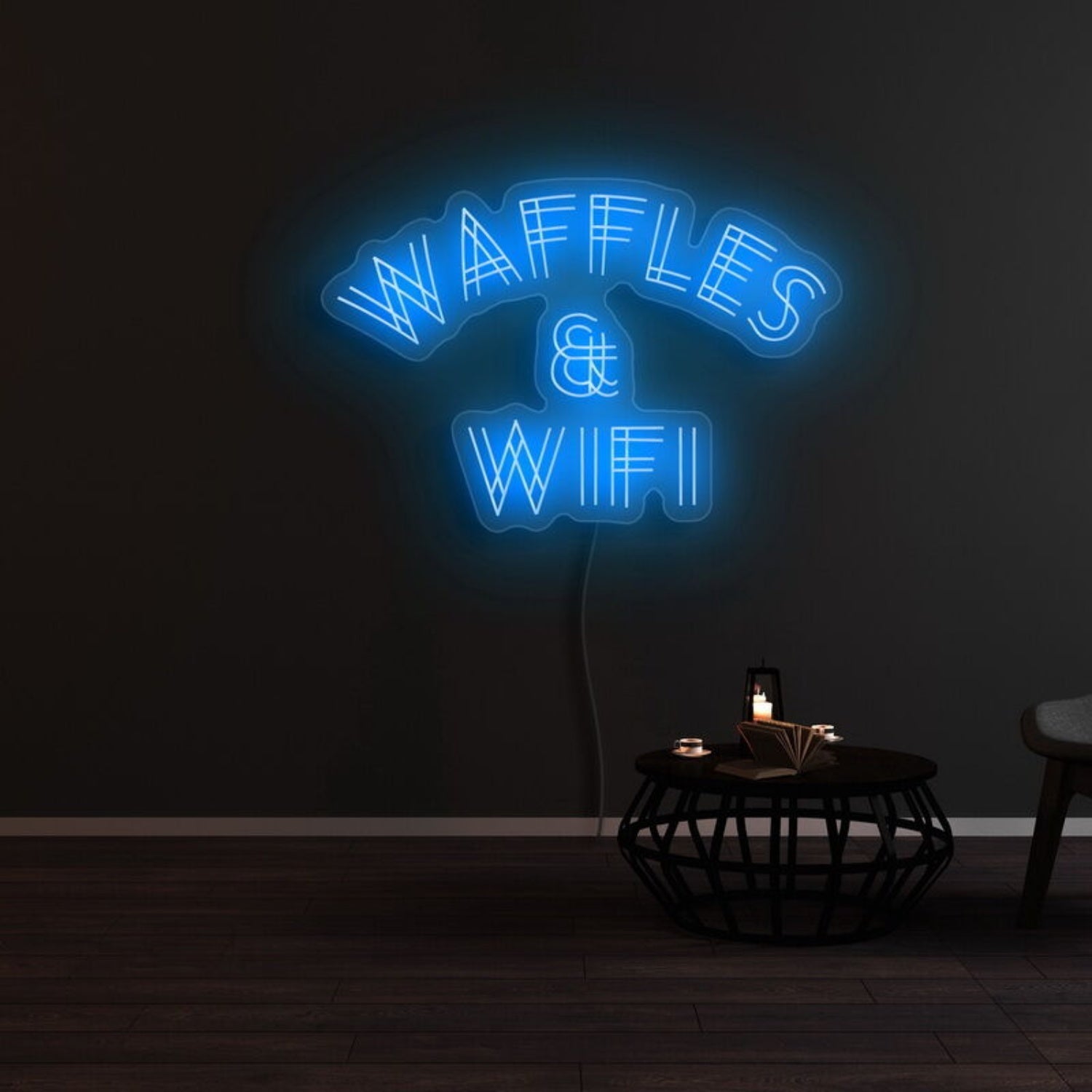 Waffles And Wifi Led Neon Sign - Shineneon
