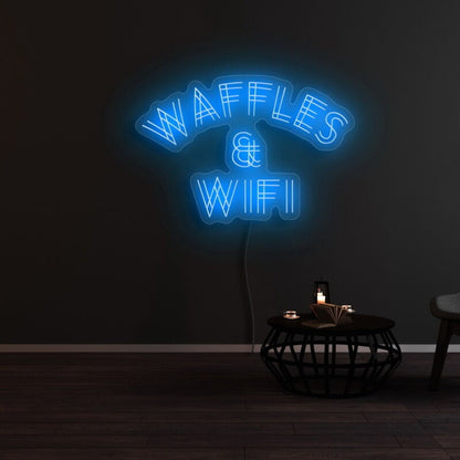 Waffles And Wifi Led Neon Sign - Shineneon