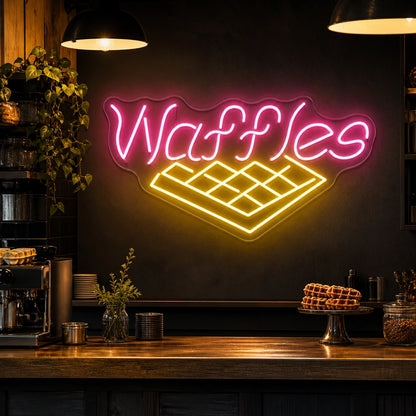 Waffles LED Neon Sign high-converting product image
