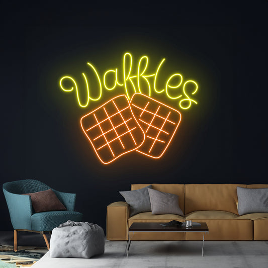 Waffles Neon Sign