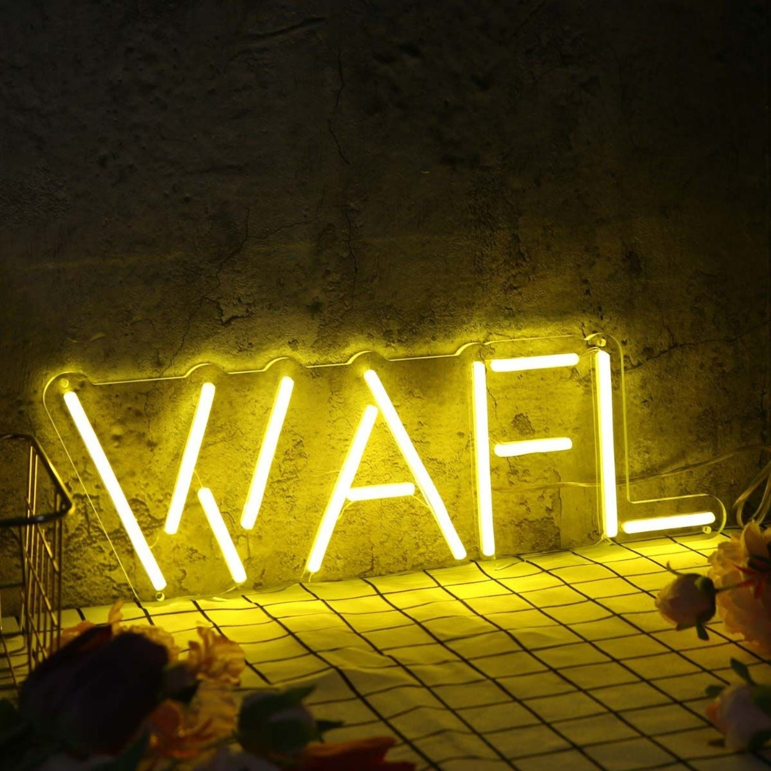 Wafl Yellow Led Neon Sign Wall Art - Shineneon
