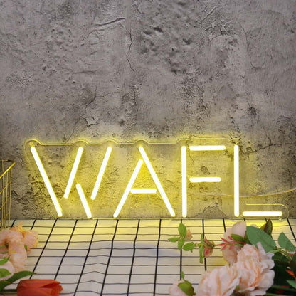 Wafl Yellow Led Neon Sign Wall Art - Shineneon
