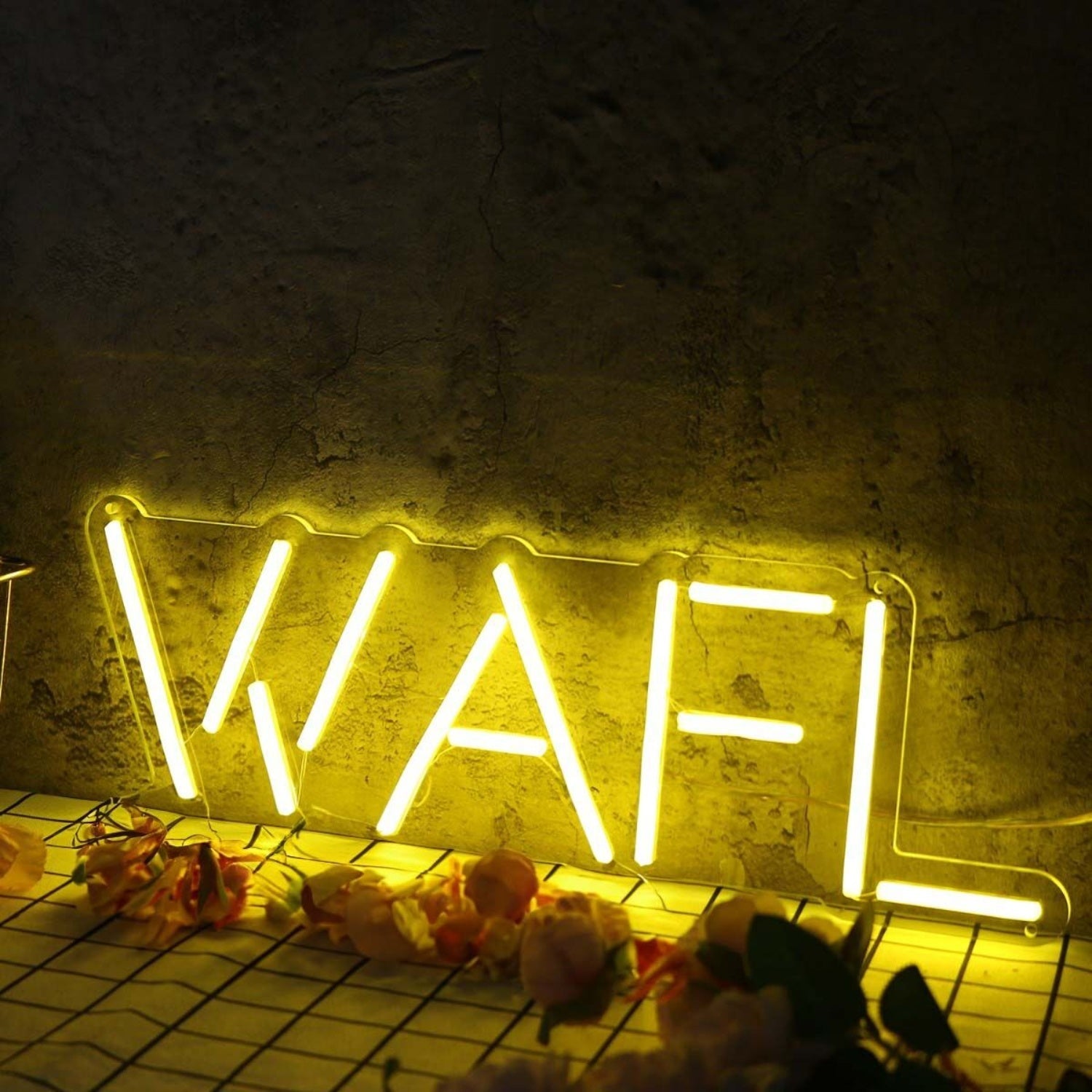 Wafl Yellow Led Neon Sign Wall Art - Shineneon