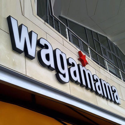 Wagamama 3D Frontlit Letters Metal Led Sign - Shineneon