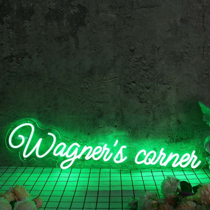 Wageners Corner Green Led Neon Sign - Shineneon