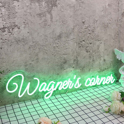 Wageners Corner Green Led Neon Sign - Shineneon