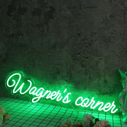 Wageners Corner Green Led Neon Sign - Shineneon
