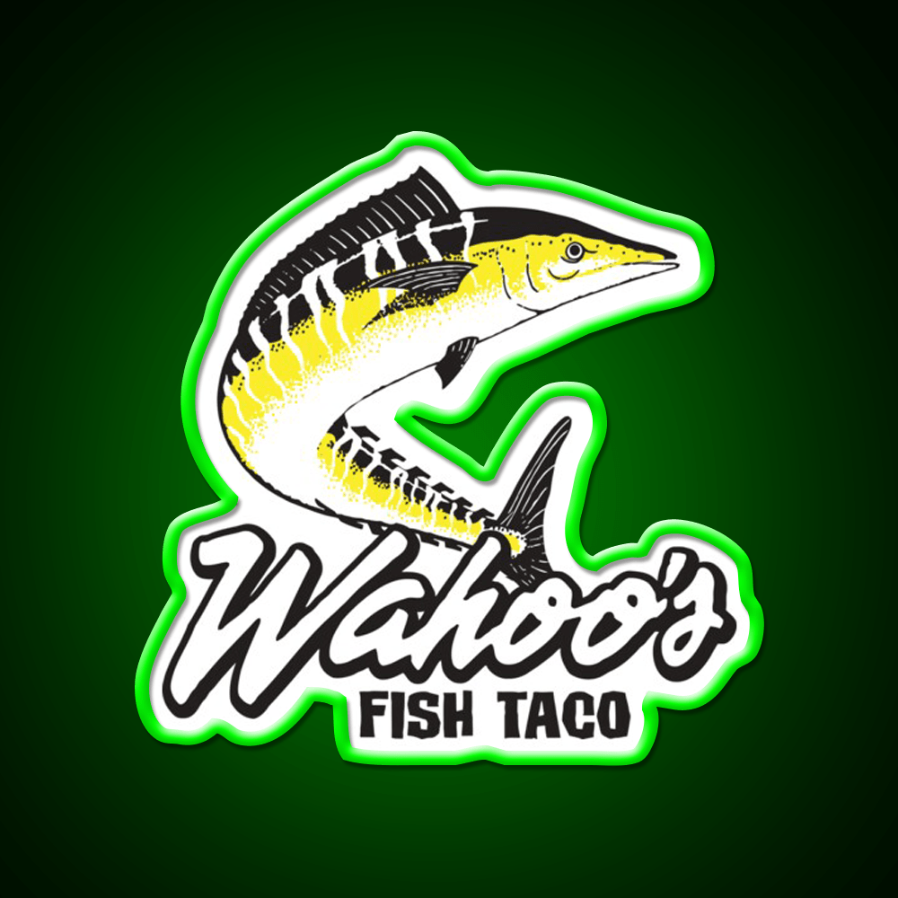 Wahoos Fish Taco Resto Fast Food Led Neon Sign For Burger Place Rgb Color - Shineneon