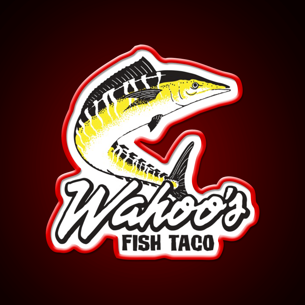 Wahoos Fish Taco Resto Fast Food Led Neon Sign For Burger Place Rgb Color - Shineneon