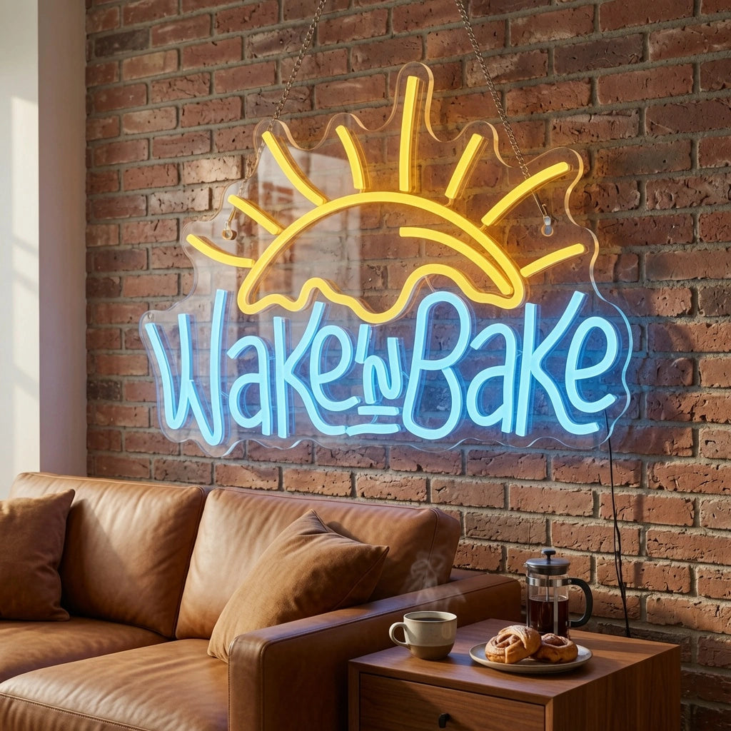 Wake In Bake LED Neon Sign - 03 Real Lifestyle Scene