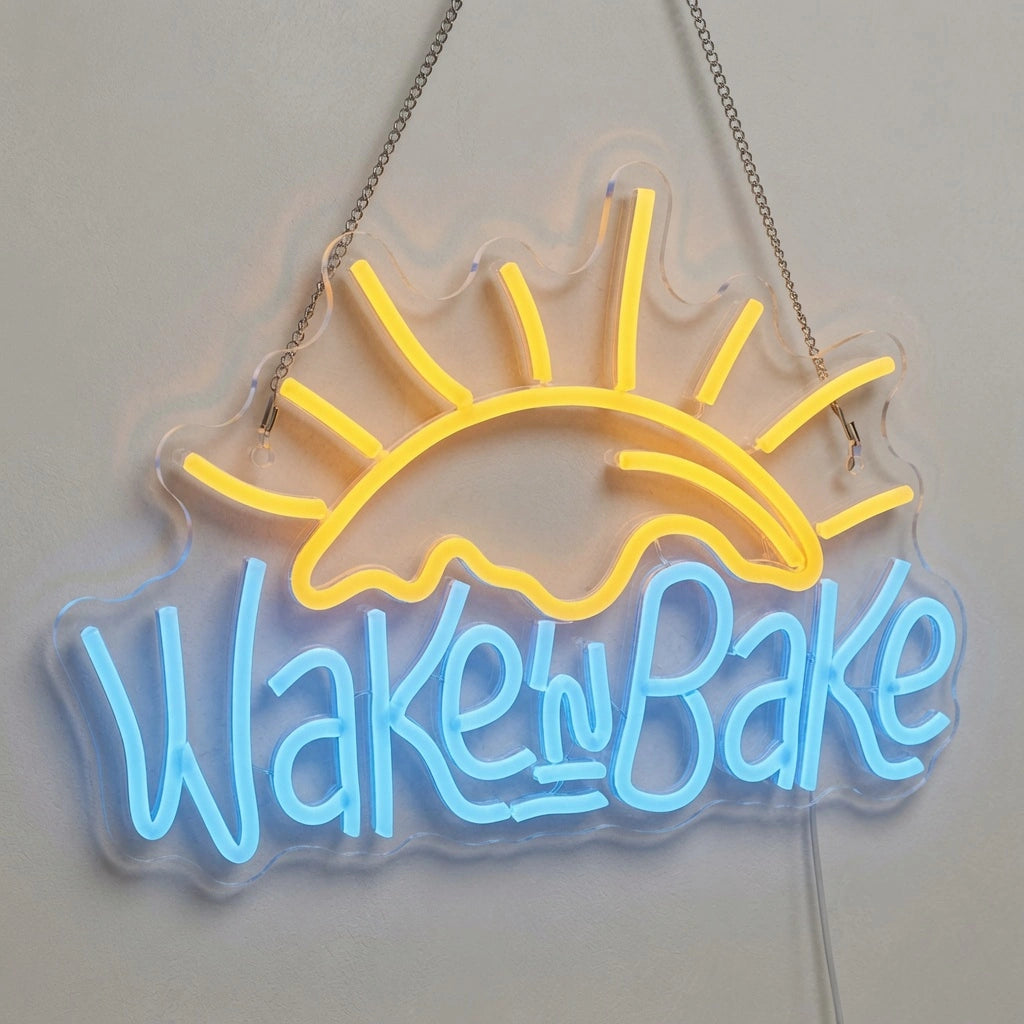 Wake In Bake LED Neon Sign - 04 Size Image