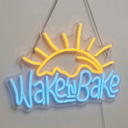 Wake In Bake LED Neon Sign - 04 Size Image