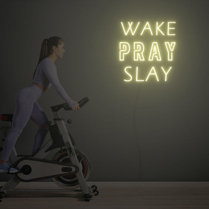 Wake Pray Slay Led Neon Sign Custom Led Neon Sign Lights | Shineneon