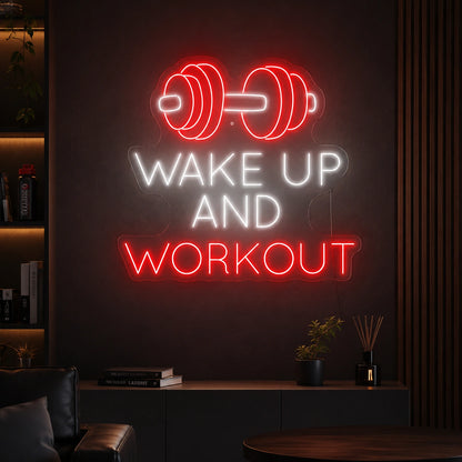 Wake Up And Workout Neon Sign LED Neon Sign high-converting product image