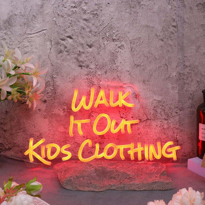 Walk It Out Kids Clothing Red Led Neon Sign - Shineneon