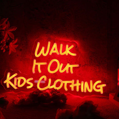 Walk It Out Kids Clothing Red Led Neon Sign - Shineneon