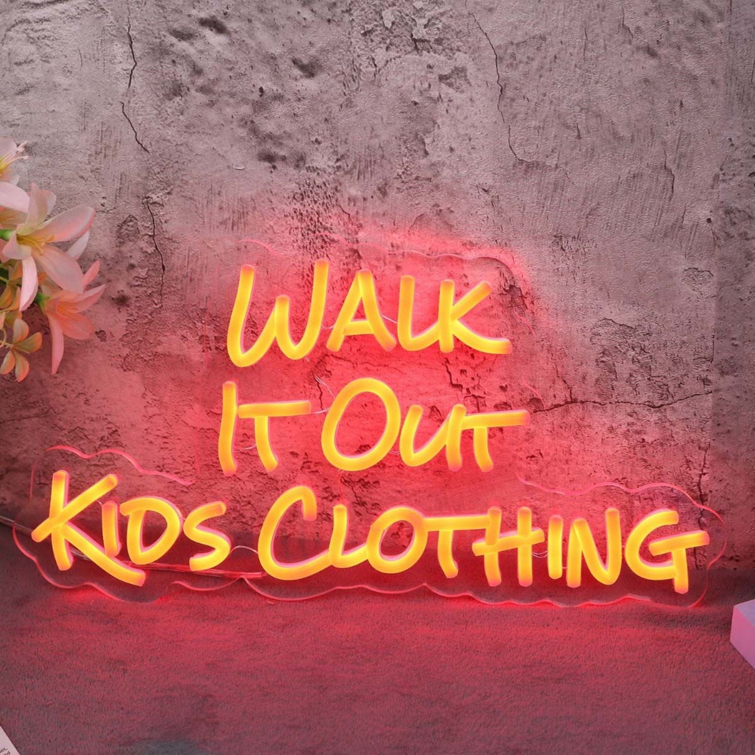 Walk It Out Kids Clothing Red Led Neon Sign - Shineneon