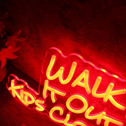 Walk It Out Kids Clothing Red Led Neon Sign - Shineneon