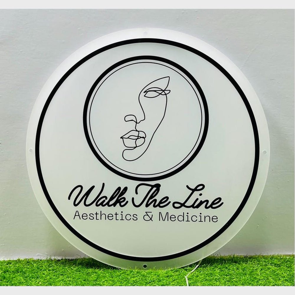 Walk The Line Acrylic Business Logo Sign - Shineneon