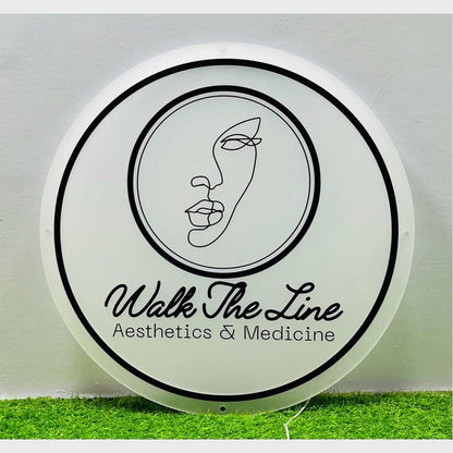 Walk The Line Acrylic Business Logo Sign - Shineneon