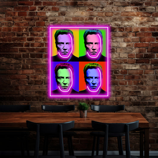 Walken Goes Warhol Artwork Neon Signs Custom