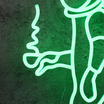 Walking Space Man Green Led Neon Sign - Shineneon