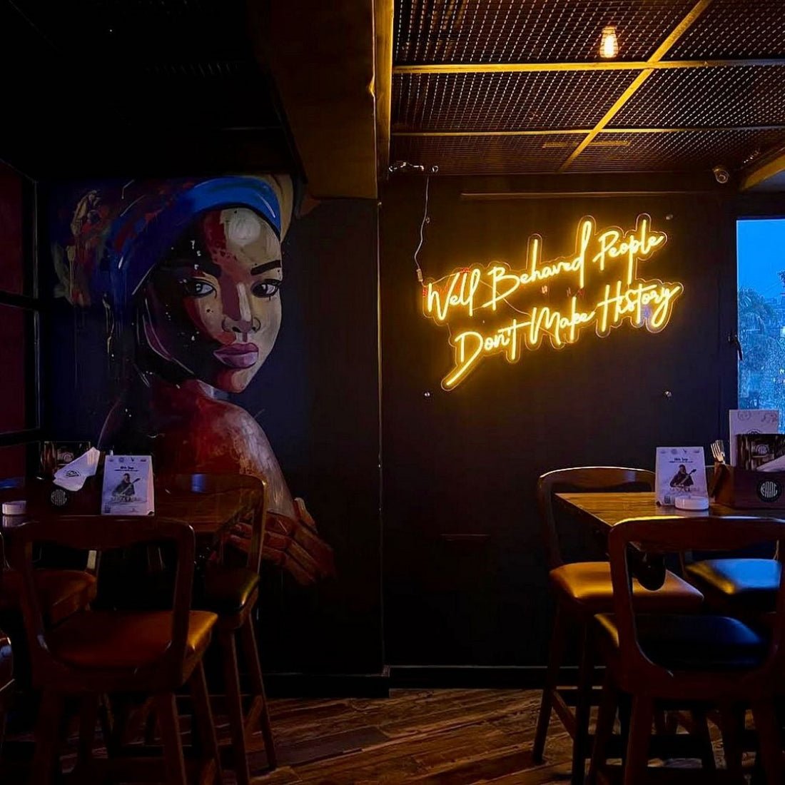 Wall Bahaned People Dont Make History Led Sign Business Neon Sign - Shineneon