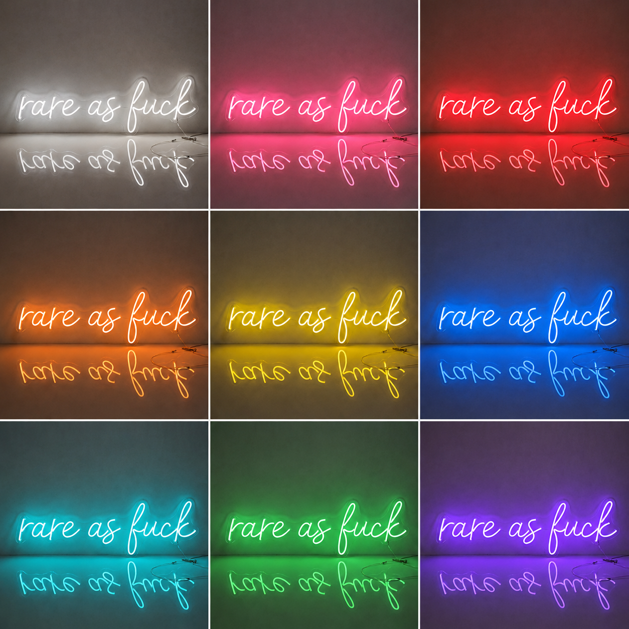 Wall Decor Home LED Neon Sign color grid