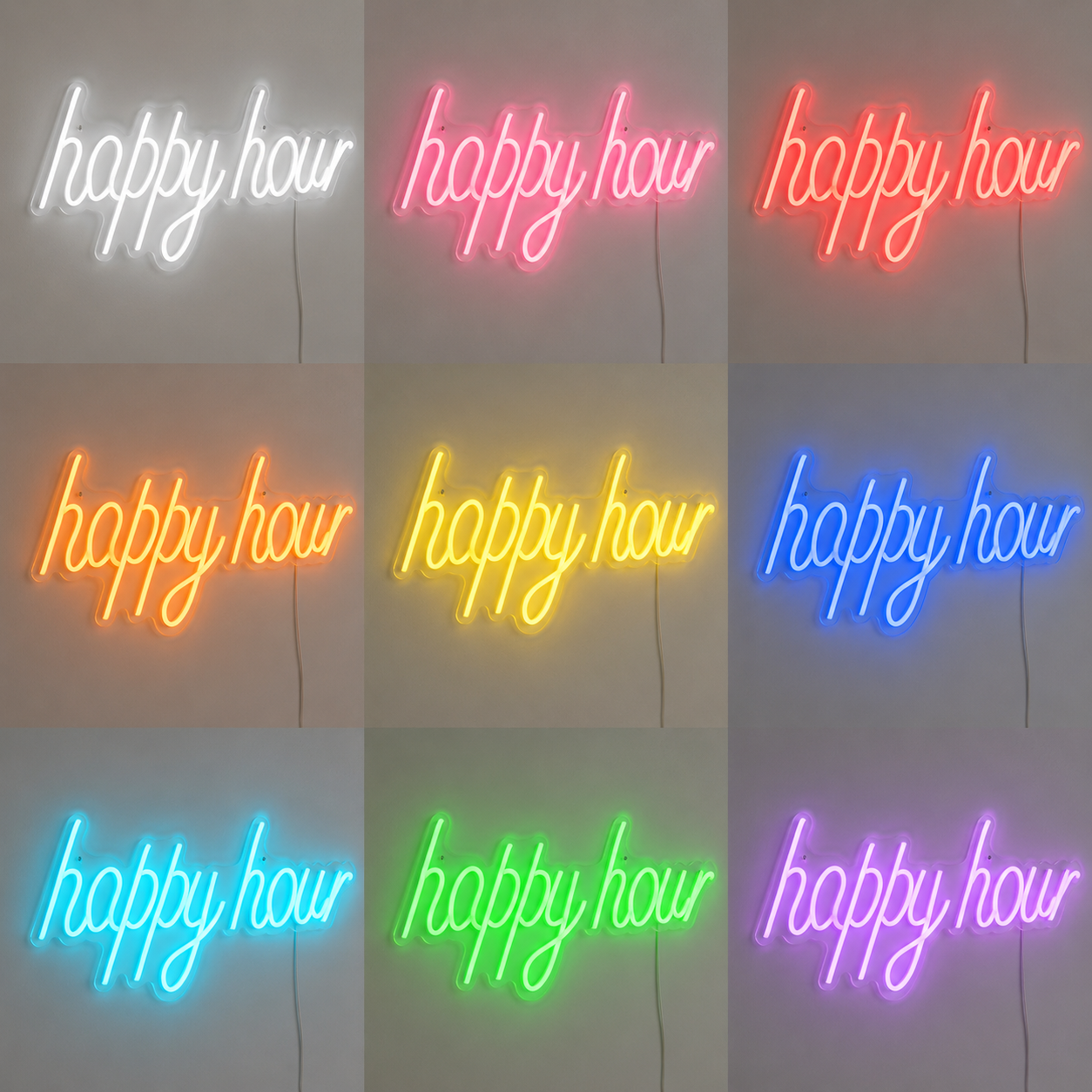 Wall Lights For Bedrooms Living Rooms Indoors Dunelm LED Neon Sign color grid
