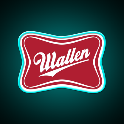 Wallen Beer Country Sign Parody Logo Beer Bar Decor Led Neon Sign Rgb Color - Size and dimension reference