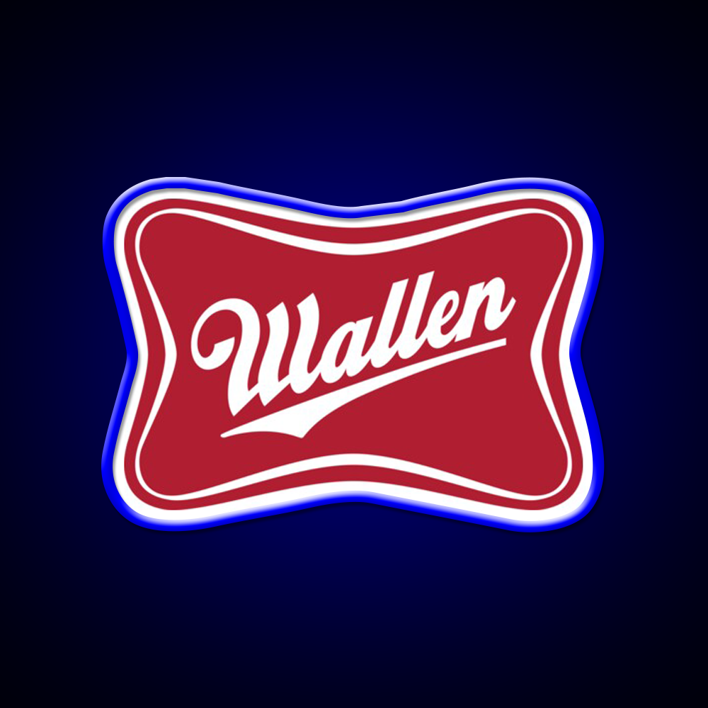 Wallen Beer Country Sign Parody Logo Beer Bar Decor Led Neon Sign Rgb Color - LED neon sign view 5