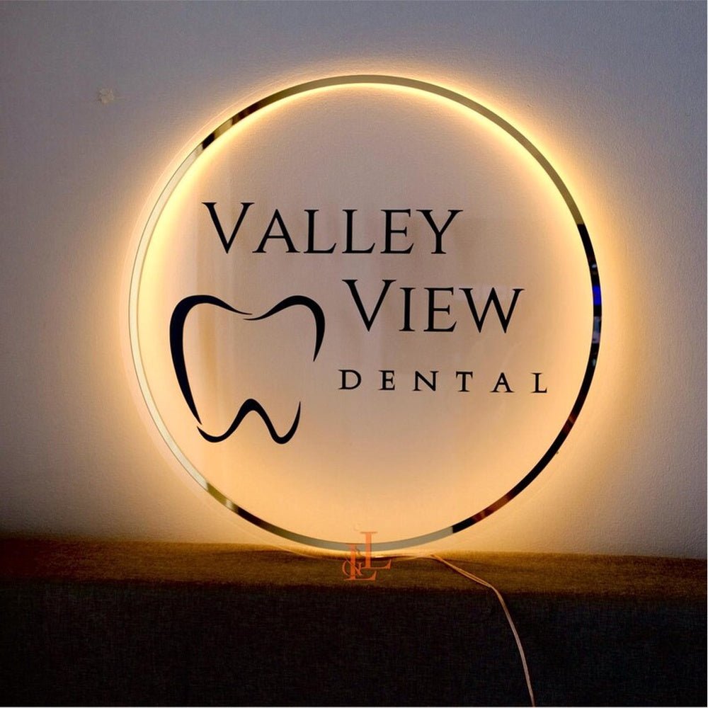 Walley View Dental Acrylic Business Logo Sign - Shineneon