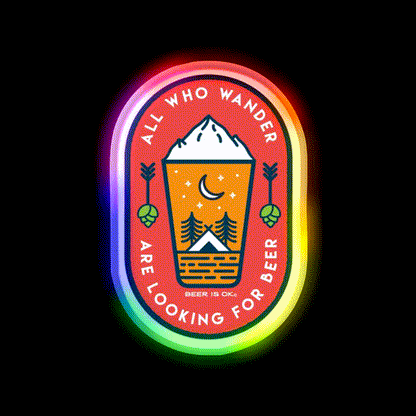 Wander For Beer Bar Decor Led Neon Sign Rgb Color - LED neon sign close-up detail