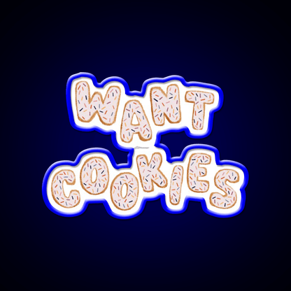 Want Cookies Lettering Pink Snack Food Led Neon Sign Rgb Color - Shineneon