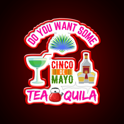 Want Some Tequila Party Drink Tequila Led Neon Sign Bar Led Sign Rgb Color - Shineneon