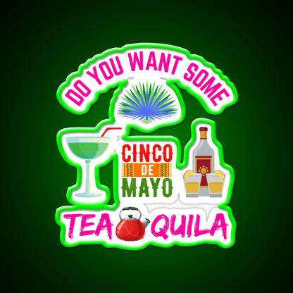 Want Some Tequila Party Drink Tequila Led Neon Sign Bar Led Sign Rgb Color - Shineneon